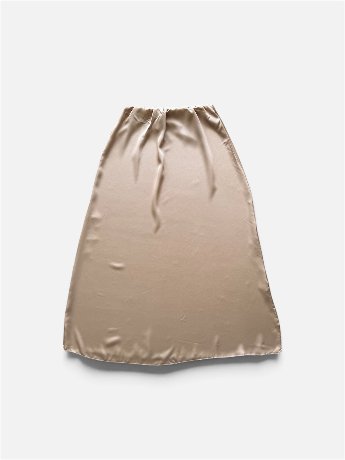 Jupe satinée Beige