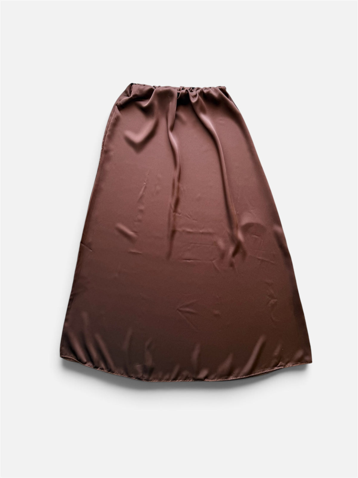Jupe satinée Marron